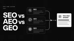 SEO AEO and GEO comparison for small businesses